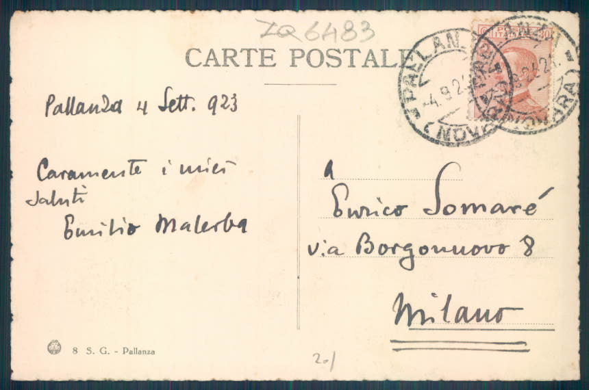 Verbania Pallanza cartolina ZQ6483 – retro
