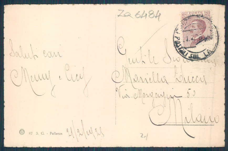 Verbania Pallanza cartolina ZQ6484 – retro