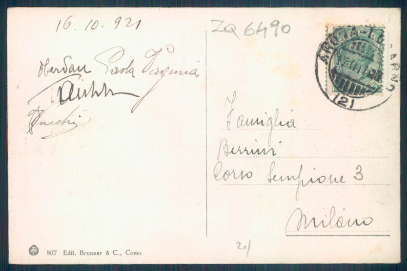Verbania Pallanza Battello cartolina ZQ6490 – retro