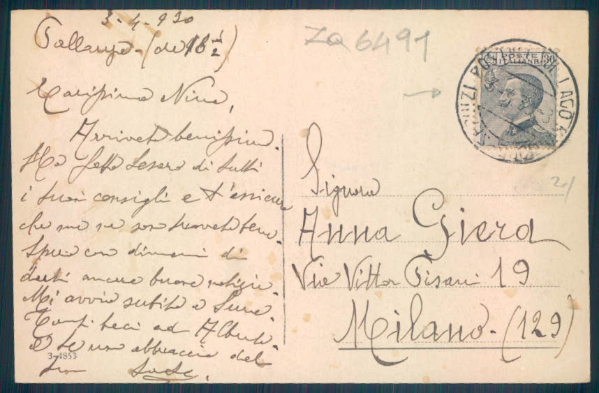 Verbania Pallanza cartolina ZQ6491 – retro