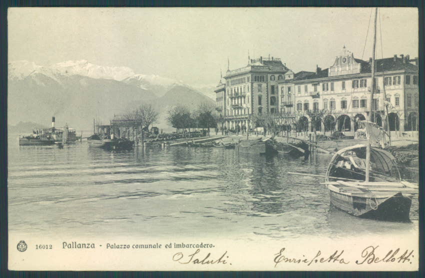 Verbania Pallanza Battello Barca cartolina ZQ6495 – fronte