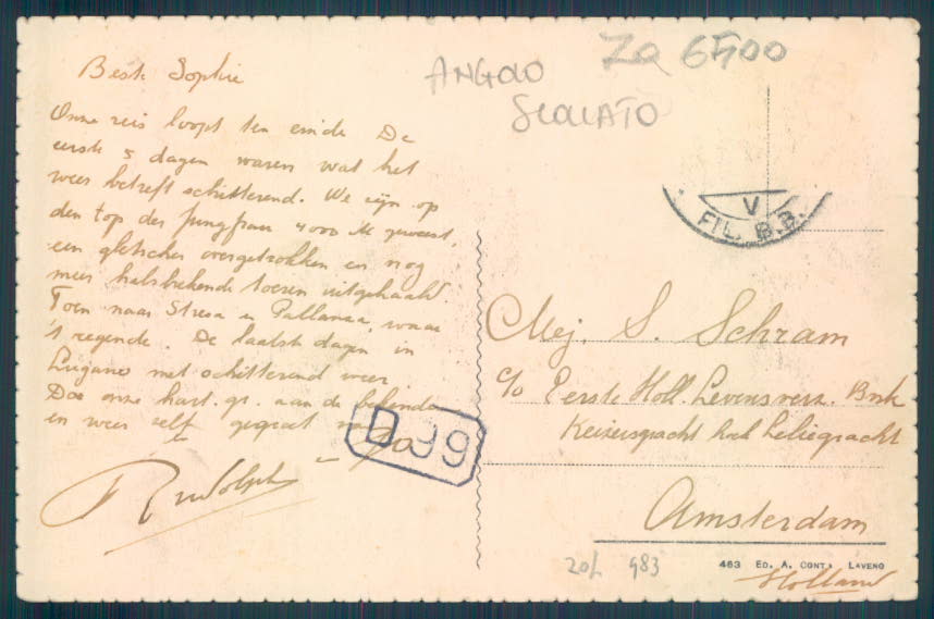 Verbania Pallanza ANGOLO SCOLLATO cartolina ZQ6500 – retro