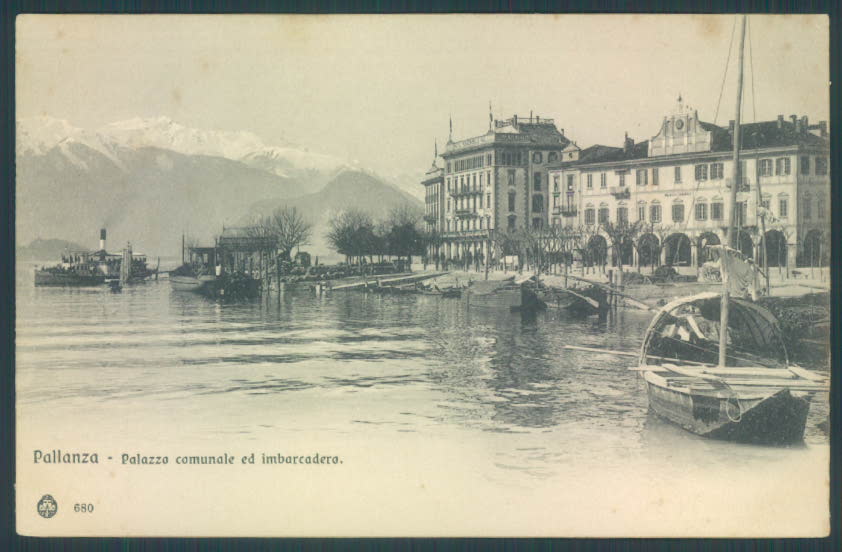 Verbania Pallanza Battello Barca cartolina ZQ6504 – fronte