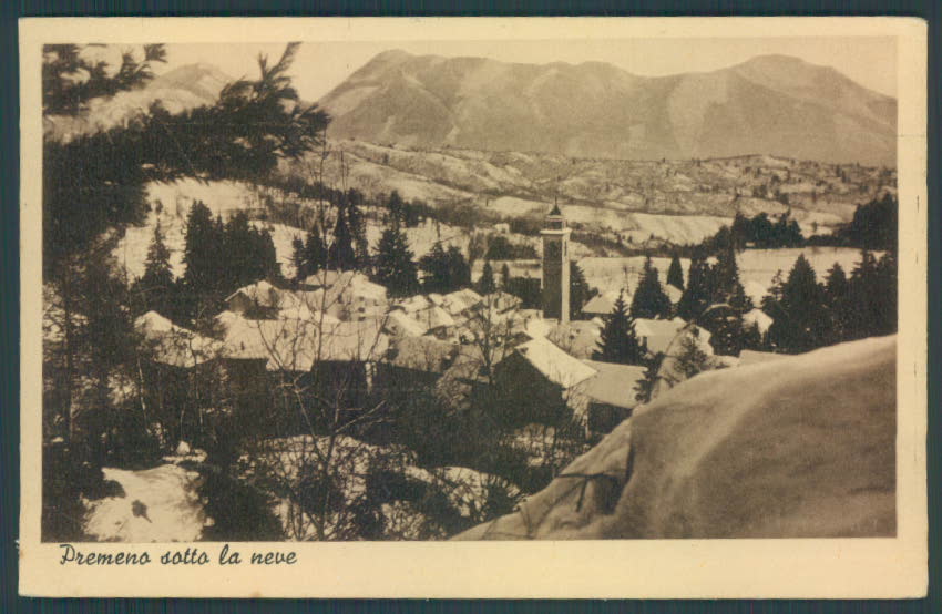Verbania Premeno Nevicata cartolina ZQ6532 – fronte