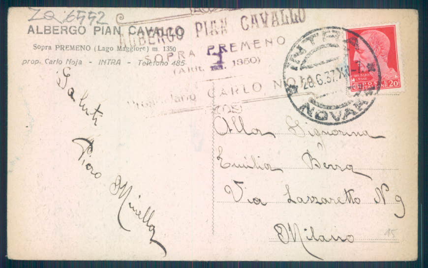 Verbania Premeno cartolina ZQ6552 – retro