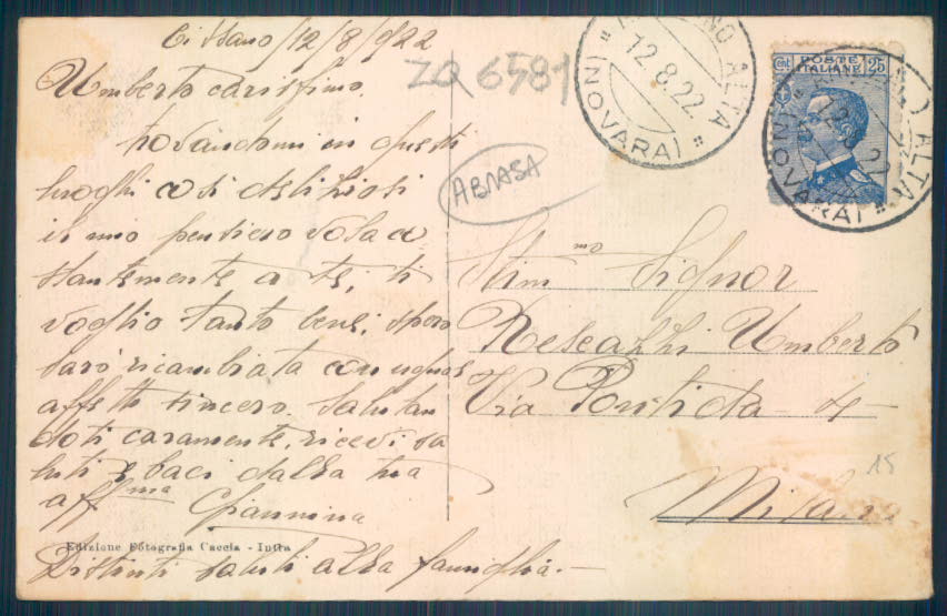Verbania Premeno ABRASA cartolina ZQ6581 – retro