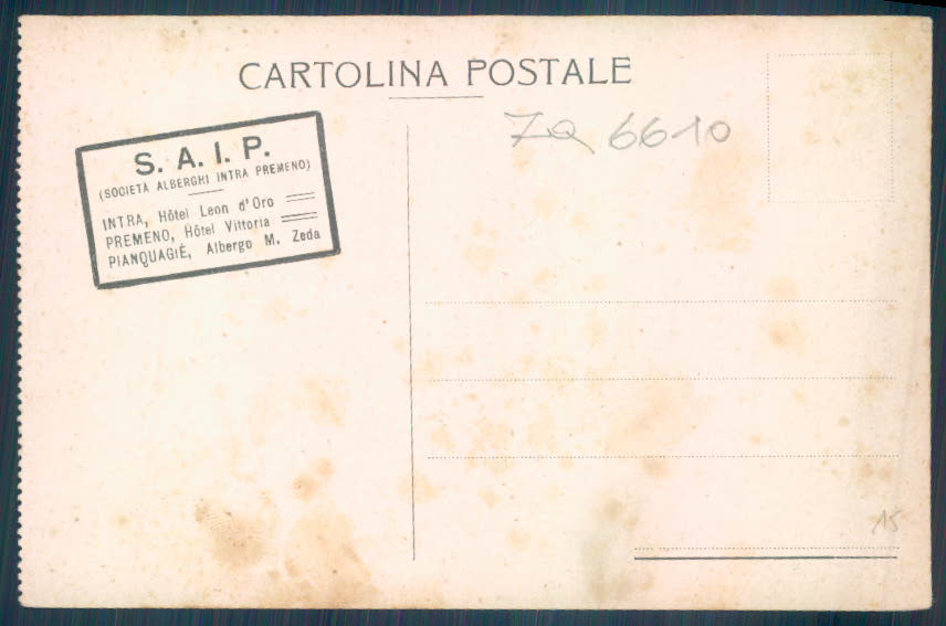 Verbania Premeno cartolina ZQ6610 – retro