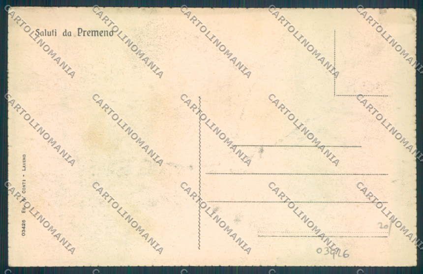 Verbania Premeno cartolina ZQ6626 – retro