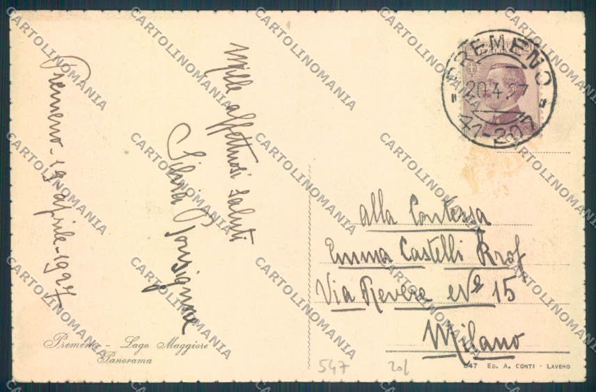 Verbania Premeno cartolina ZQ6631 – retro