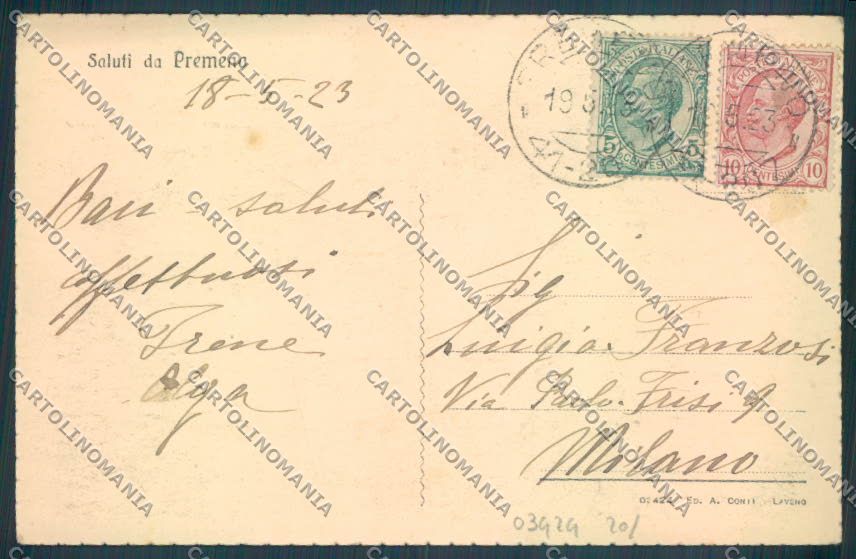 Verbania Premeno cartolina ZQ6634 – retro