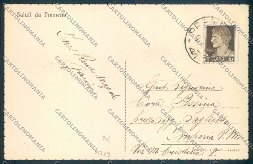 Verbania Premeno cartolina ZQ6637 – retro