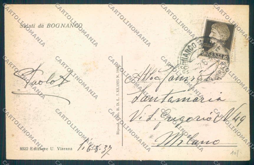 Verbania Bognanco cartolina ZQ6673 – retro