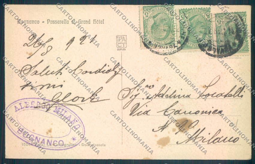 Verbania Bognanco cartolina ZQ6674 – retro