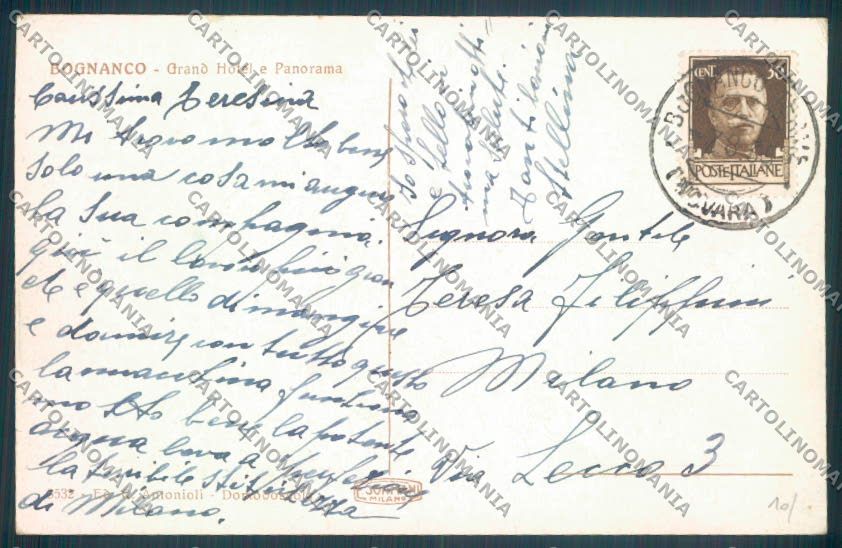 Verbania Bognanco cartolina ZQ6679 – retro