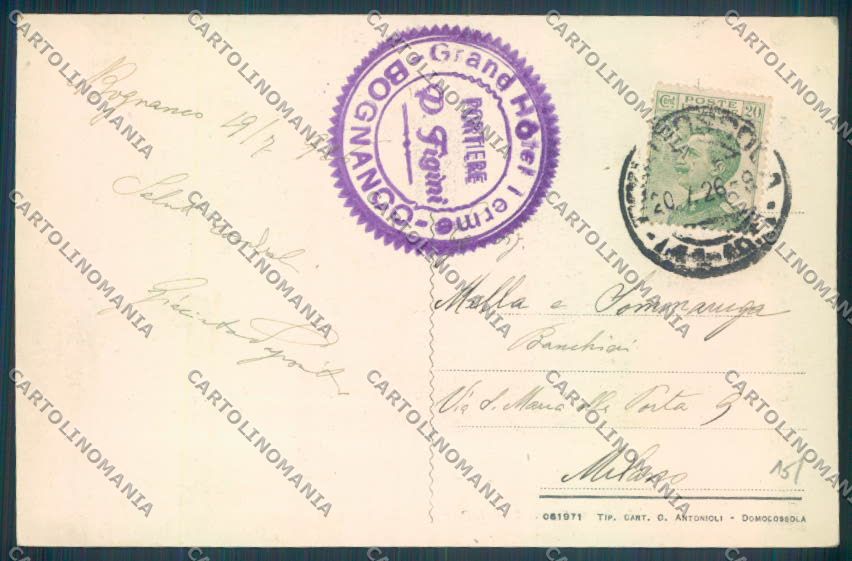 Verbania Bognanco cartolina ZQ6721 – retro
