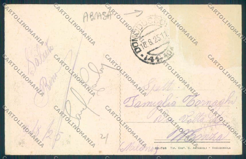 Verbania Bognanco ABRASA cartolina ZQ6741 – retro