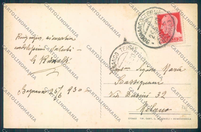 Verbania Bognanco cartolina ZQ6755 – retro