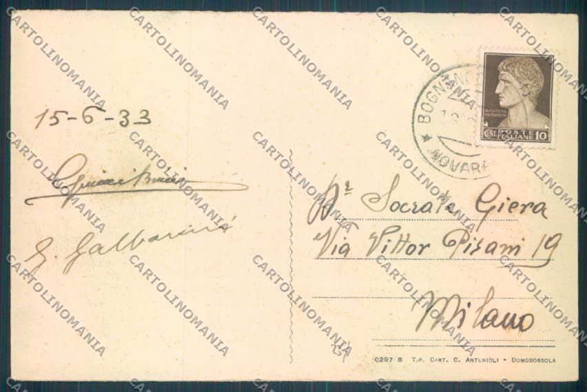 Verbania Bognanco cartolina ZQ6763 – retro
