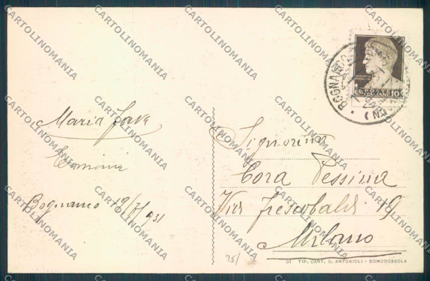 Verbania Bognanco cartolina ZQ6771 – retro