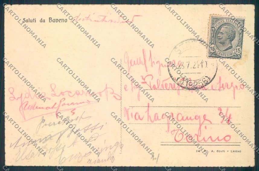 Verbania Baveno Barca cartolina ZQ6788 – retro