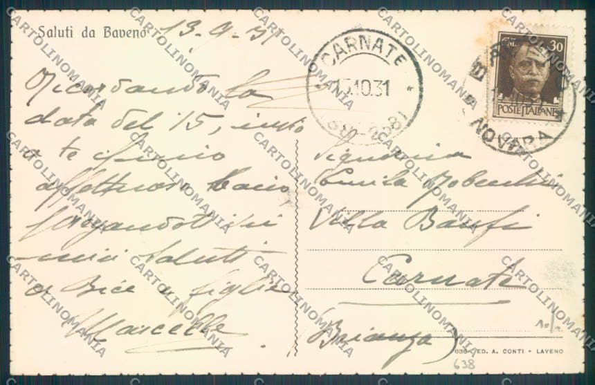 Verbania Baveno cartolina ZQ6812 – retro