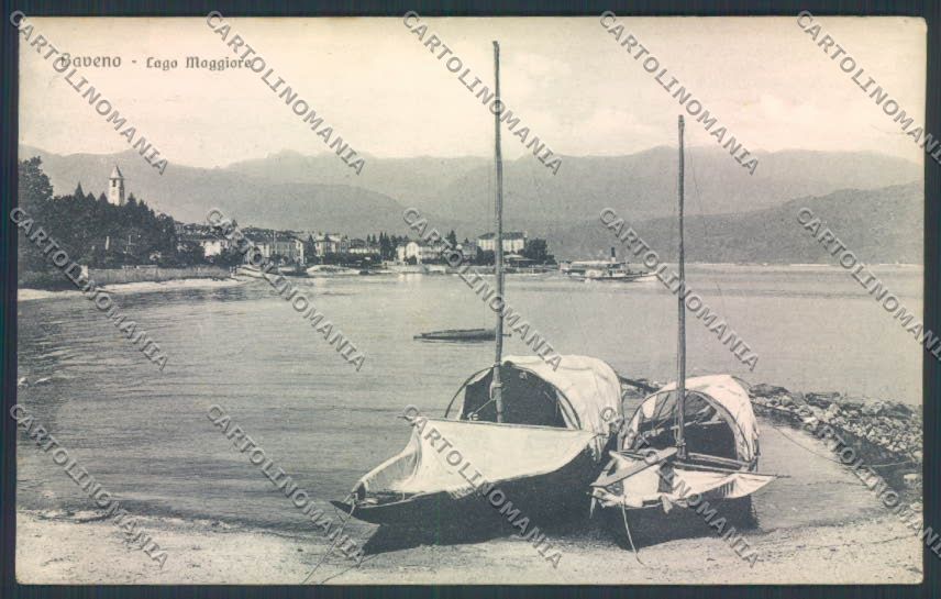 Verbania Baveno Barca SCOLLATA cartolina ZQ6816 – fronte