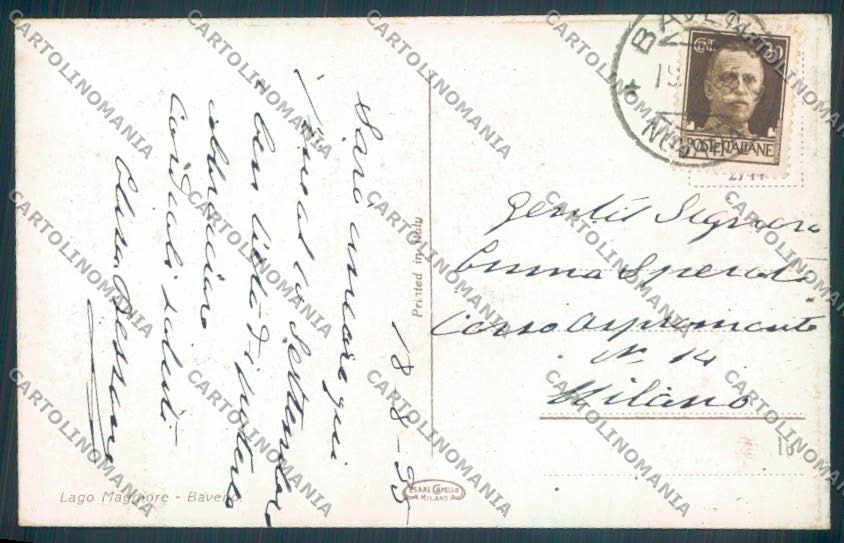 Verbania Baveno Barca cartolina ZQ6828 – retro
