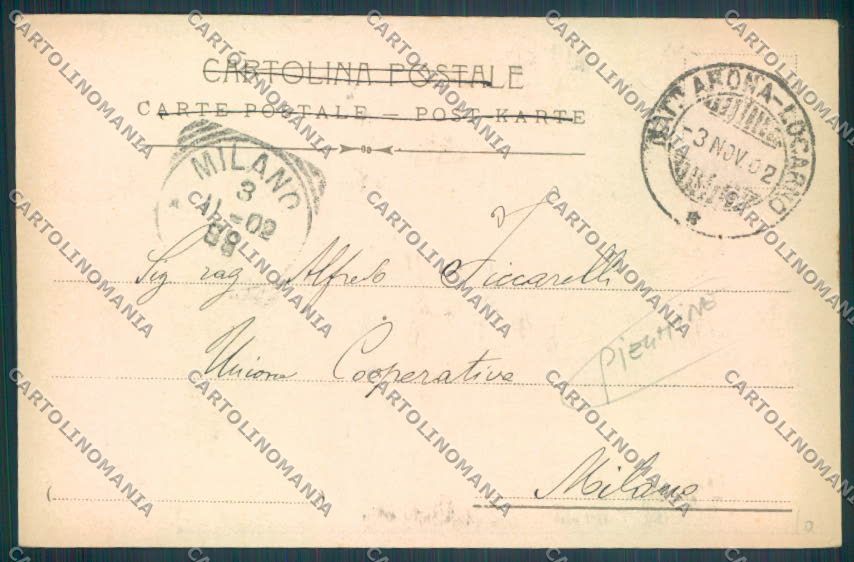 Verbania Baveno Barca PIEGHINE cartolina ZQ6835 – retro