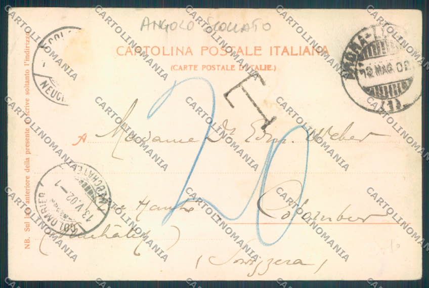 Verbania Baveno ANGOLO SCOLLATO cartolina ZQ6848 – retro