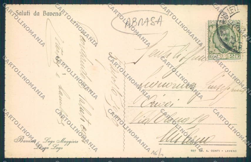 Verbania Baveno ABRASA cartolina ZQ6859 – retro