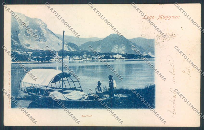 Verbania Baveno 1900 Barca cartolina ZQ6880 – fronte