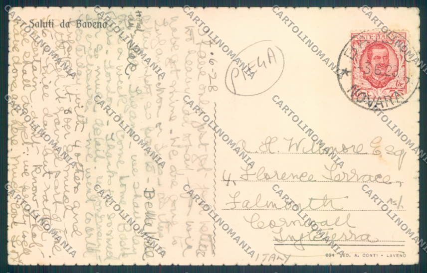 Verbania Baveno PIEGA cartolina ZQ6884 – retro