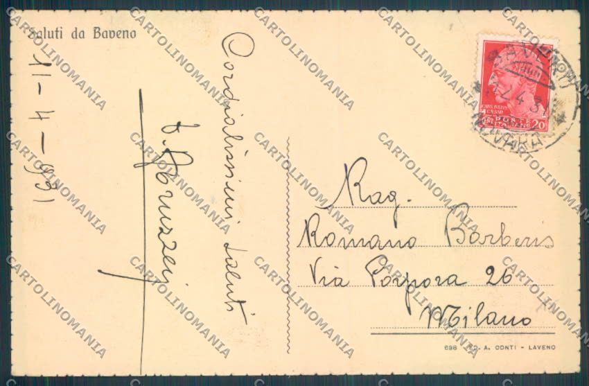 Verbania Baveno cartolina ZQ6927 – retro