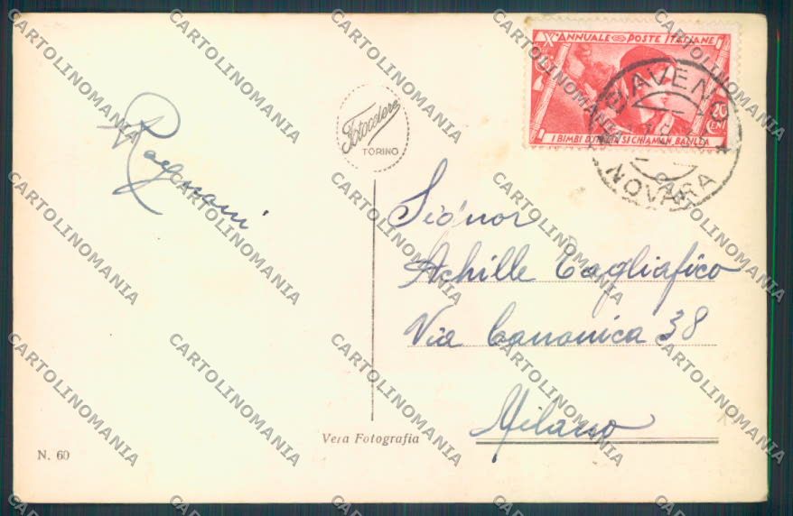 Verbania Baveno Barca Foto cartolina ZQ6969 – retro