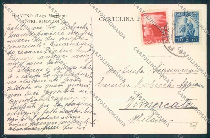 Verbania Baveno cartolina ZQ6975 – retro
