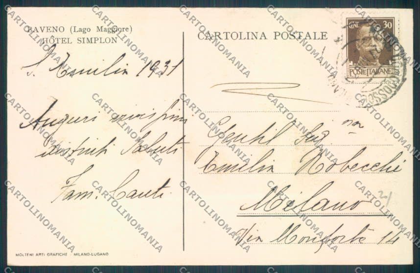 Verbania Baveno cartolina ZQ6976 – retro