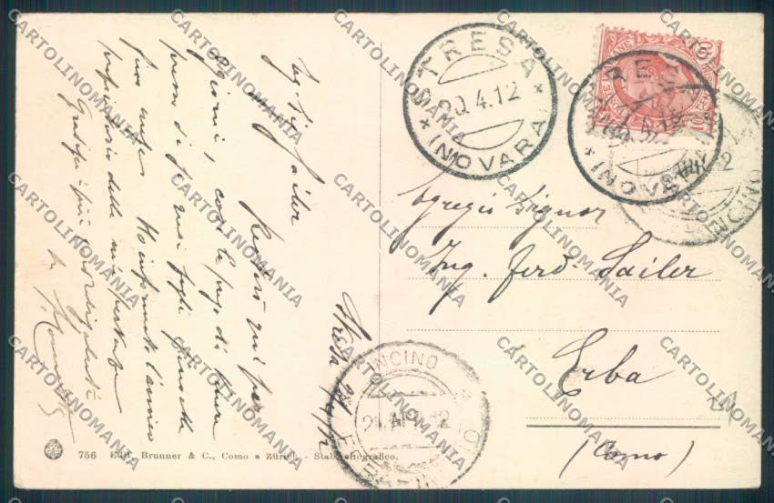 Verbania Baveno Barca cartolina ZQ7006 – retro
