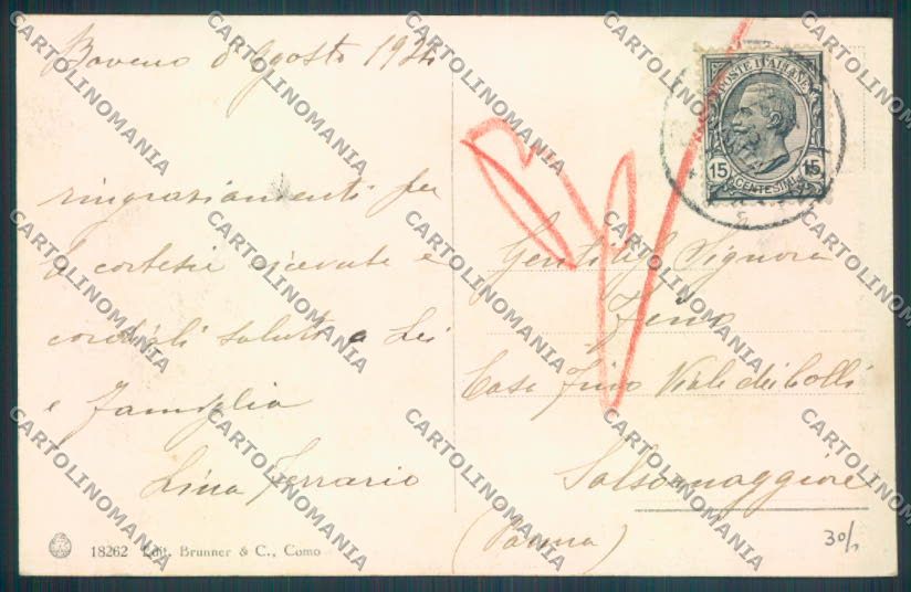 Verbania Baveno Battello cartolina ZQ7012 – retro