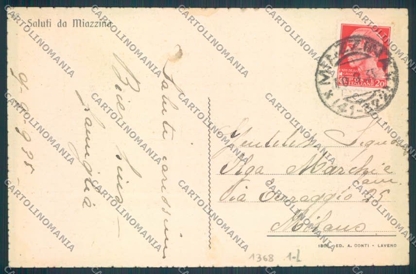 Verbania Miazzina PIEGHINA cartolina ZQ7016 – retro