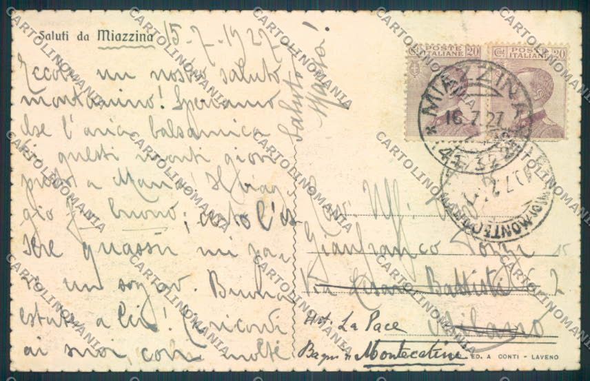 Verbania Miazzina cartolina ZQ7051 – retro