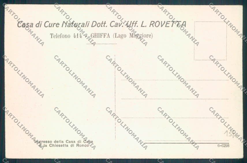 Verbania Ghiffa Casa di Cura cartolina ZQ7062 – retro
