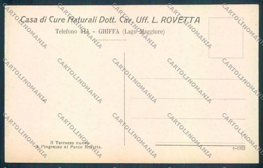Verbania Ghiffa Casa di Cura cartolina ZQ7066 – retro