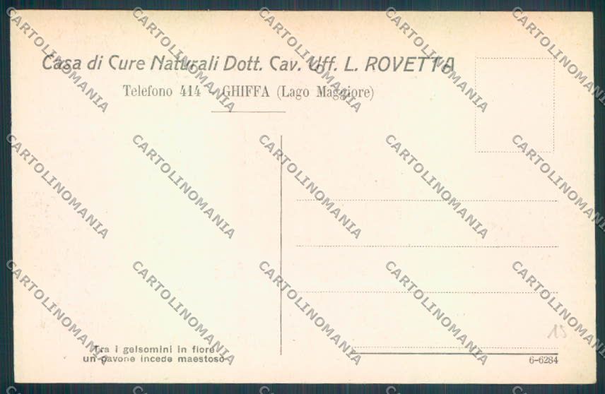 Verbania Ghiffa Casa di Cura cartolina ZQ7068 – retro