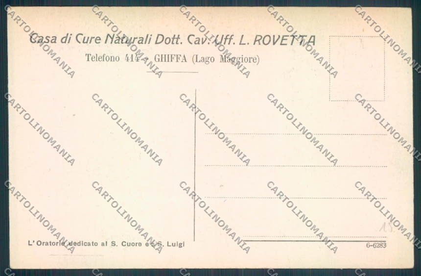 Verbania Ghiffa Casa di Cura cartolina ZQ7069 – retro