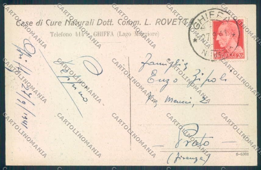 Verbania Ghiffa Casa di Cura cartolina ZQ7074 – retro