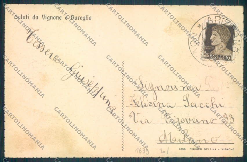 Verbania Vignone Bureglio cartolina ZQ7144 – retro