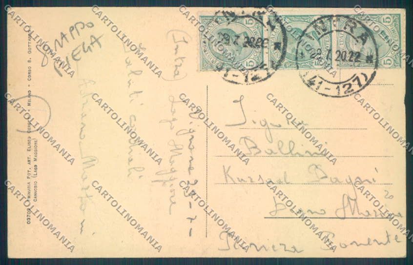 Verbania Vignone San Martino STRAPPO PIEGA cartolina ZQ7148 – retro