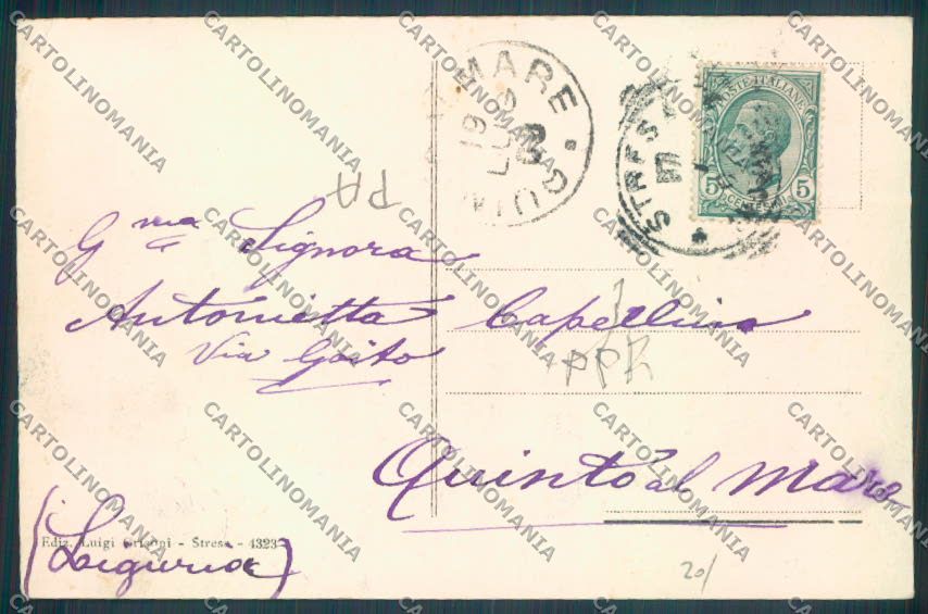 Verbania Stresa Magognino cartolina ZQ7162 – retro