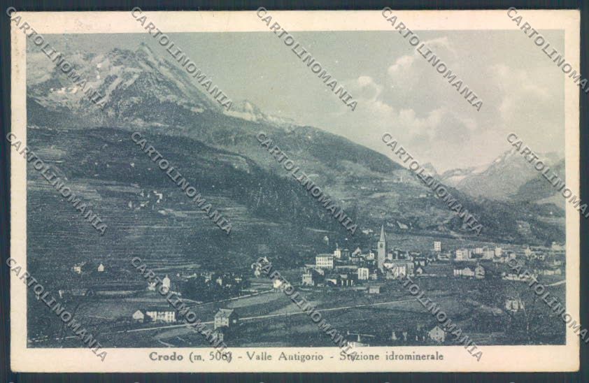 Verbania Crodo PIEGA TRACCE UMIDO cartolina ZQ7164 – fronte