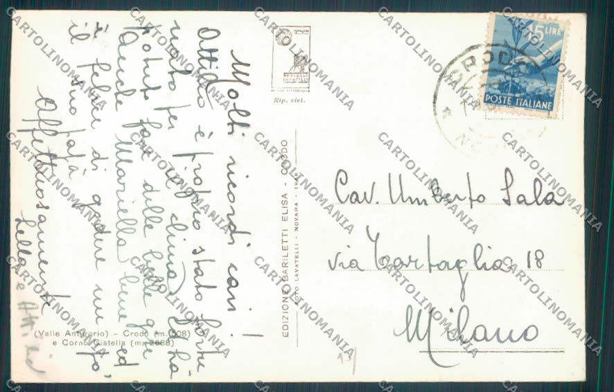 Verbania Crodo Foto cartolina ZQ7166 – retro